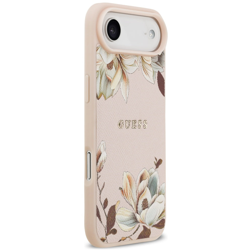 Etui MagSafe dla Apple iPhone 17 Air, Guess, Grained Flowers, Różowy