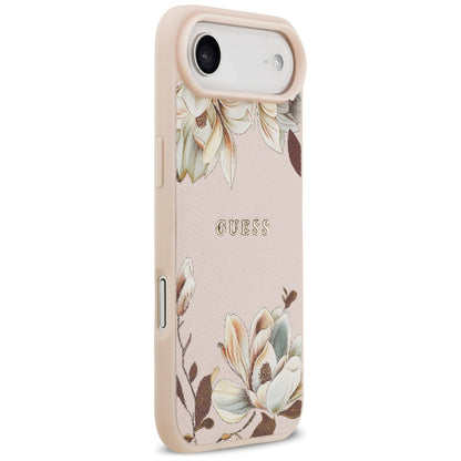 Etui MagSafe dla Apple iPhone 17 Air, Guess, Grained Flowers, Różowy