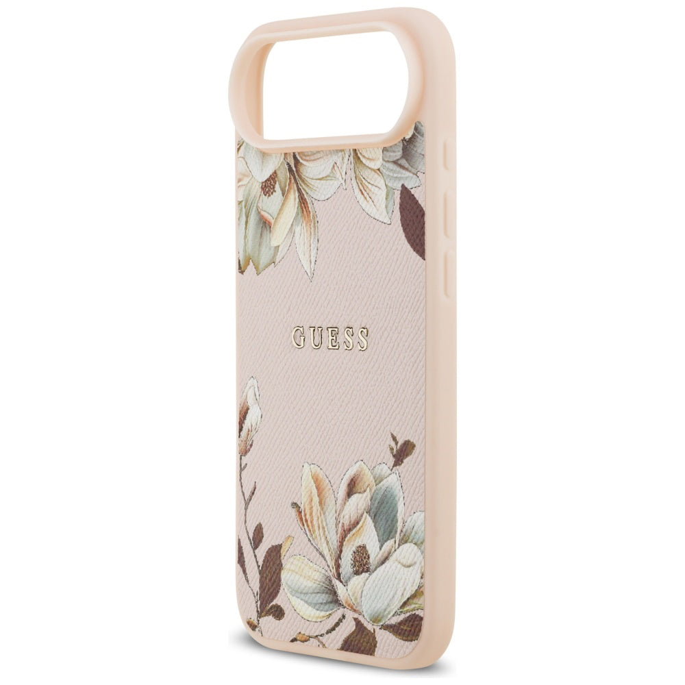 Etui MagSafe dla Apple iPhone 17 Air, Guess, Grained Flowers, Różowy