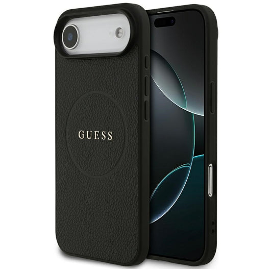 Etui MagSafe dla Apple iPhone 17 Air, Guess, Grained Gold Ring, Czarne