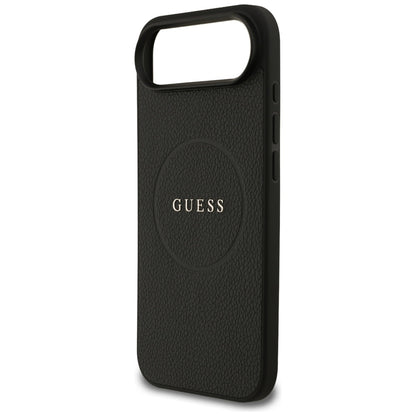 Etui MagSafe dla Apple iPhone 17 Air, Guess, Grained Gold Ring, Czarne