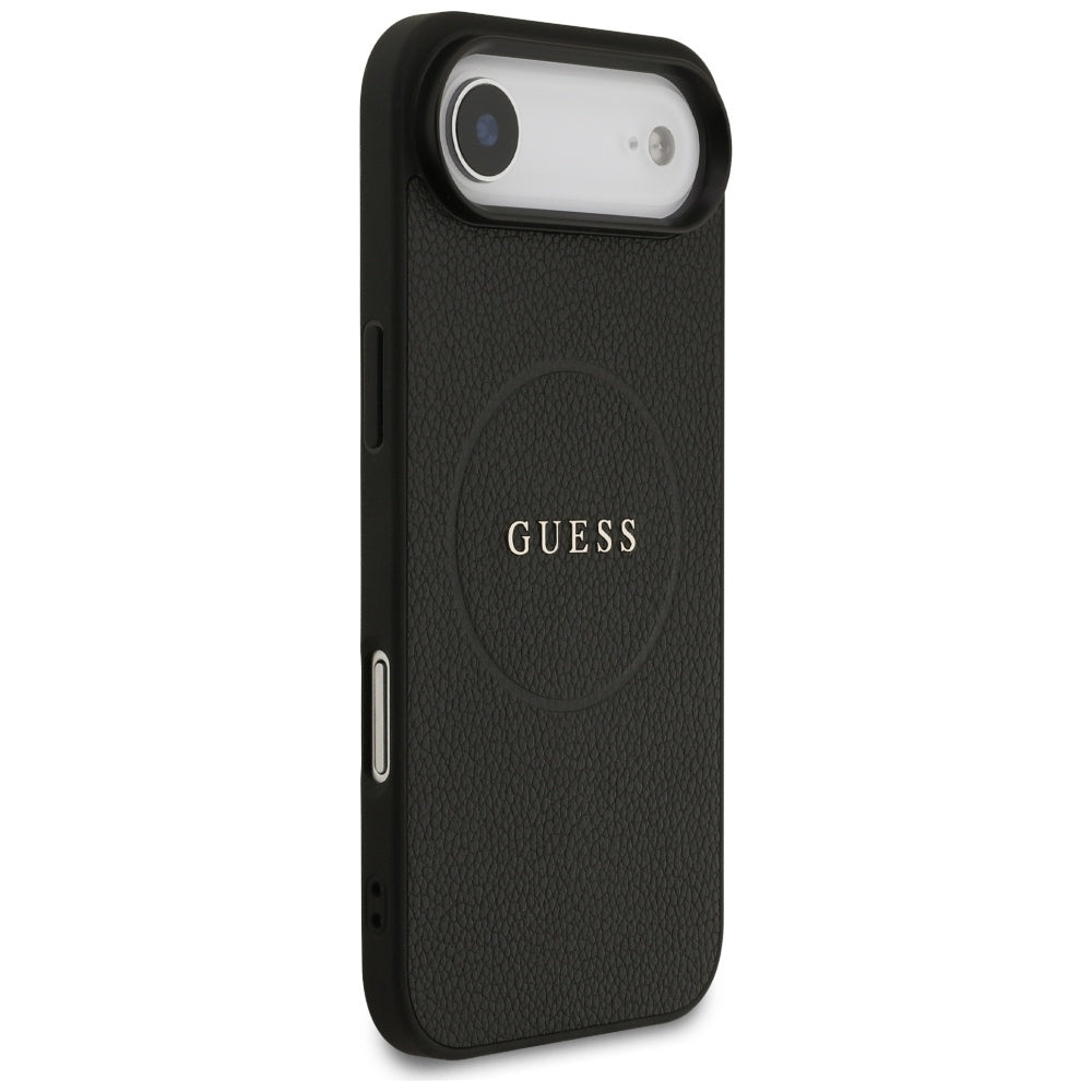 Etui MagSafe dla Apple iPhone 17 Air, Guess, Grained Gold Ring, Czarne