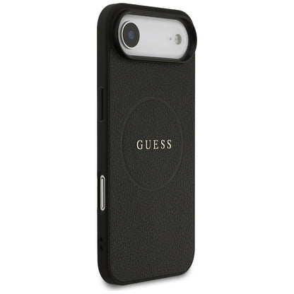 Etui MagSafe dla Apple iPhone 17 Air, Guess, Grained Gold Ring, Czarne