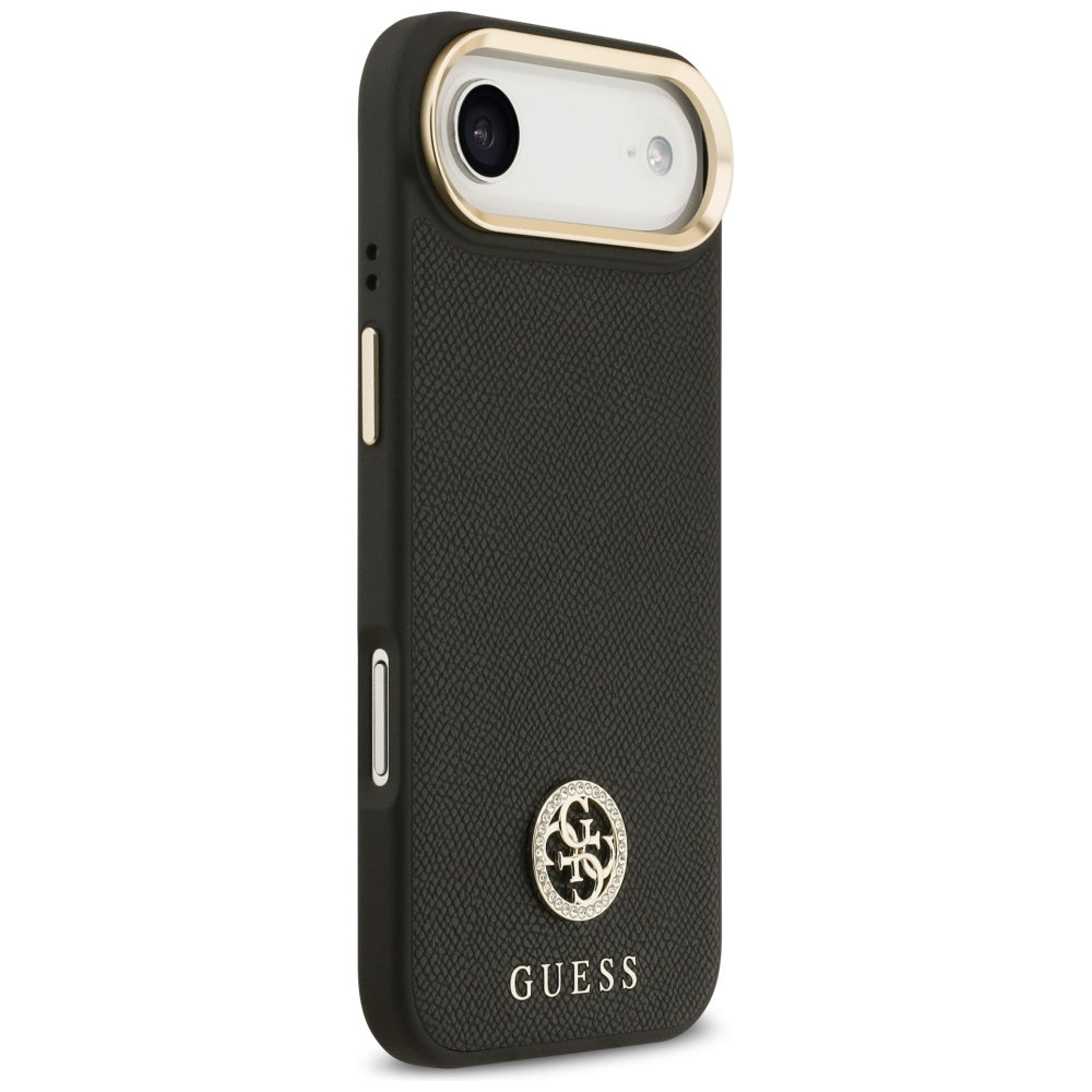 Etui MagSafe dla Apple iPhone 17 Air, Guess, Grained Strass Logo, Czarne