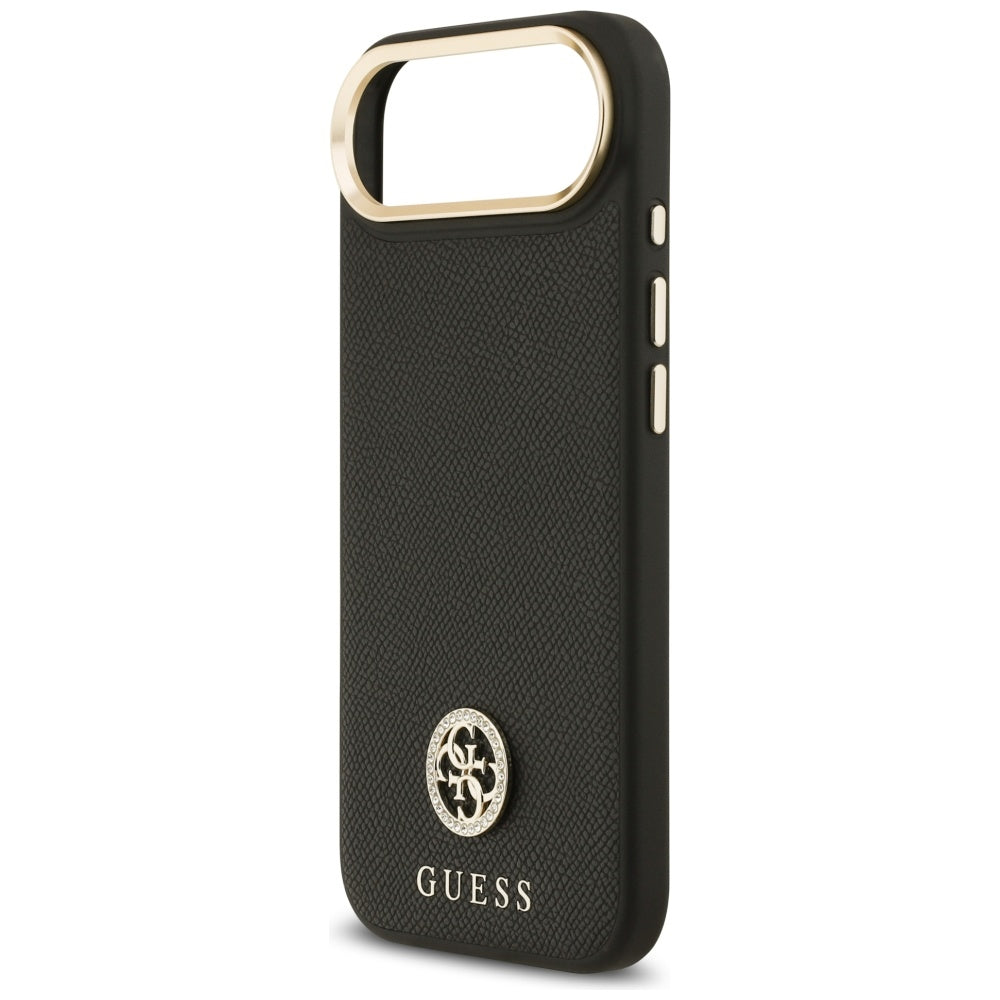 Etui MagSafe dla Apple iPhone 17 Air, Guess, Grained Strass Logo, Czarne