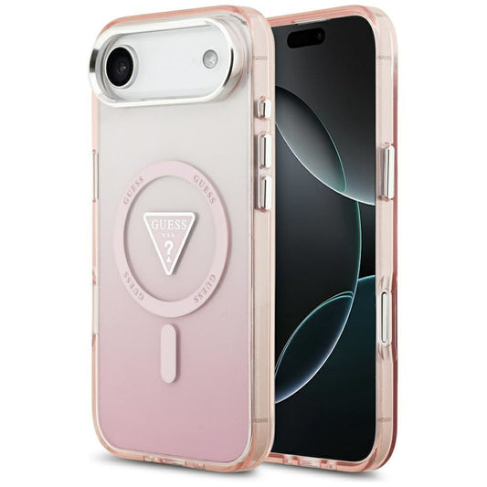 Etui MagSafe dla Apple iPhone 17 Air, Guess, IML Gradient Triangle Logo, Różowy