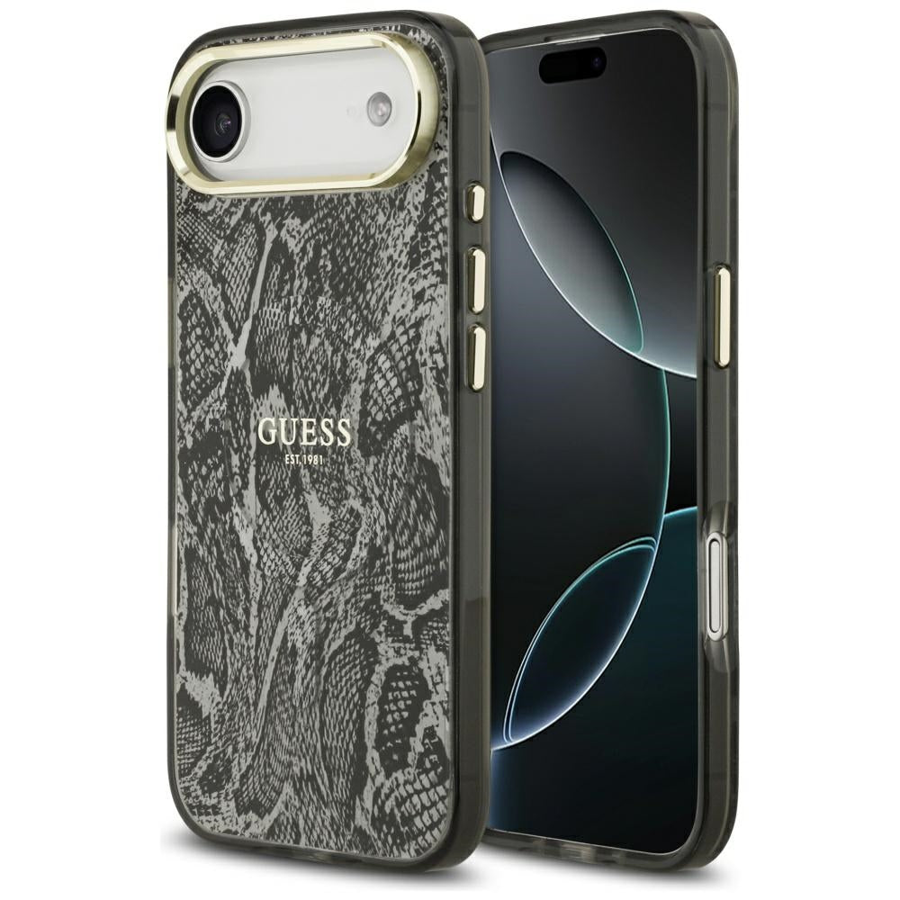 Etui MagSafe dla Apple iPhone 17 Air, Guess, Python Pattern, Czarne