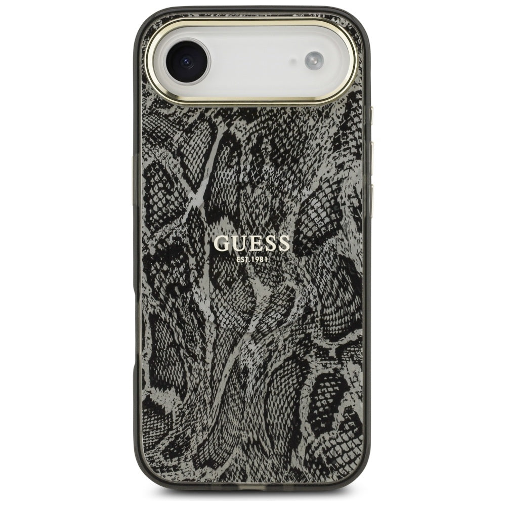 Etui MagSafe dla Apple iPhone 17 Air, Guess, Python Pattern, Czarne