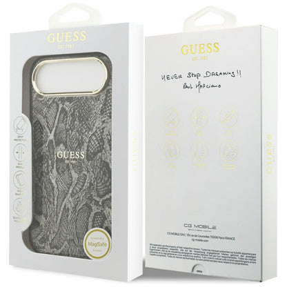 Etui MagSafe dla Apple iPhone 17 Air, Guess, Python Pattern, Czarne