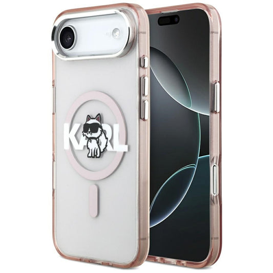 Etui MagSafe dla Apple iPhone 17 Air, Karl Lagerfeld, IML Sketch Logo Choupette, Różowy