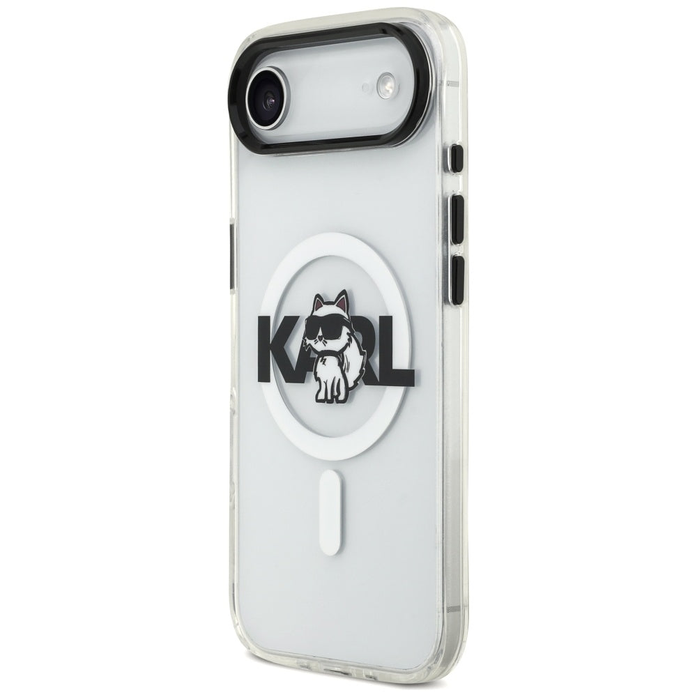 Etui MagSafe dla Apple iPhone 17 Air, Karl Lagerfeld, IML Sketch Logo Choupette, Przezroczyste