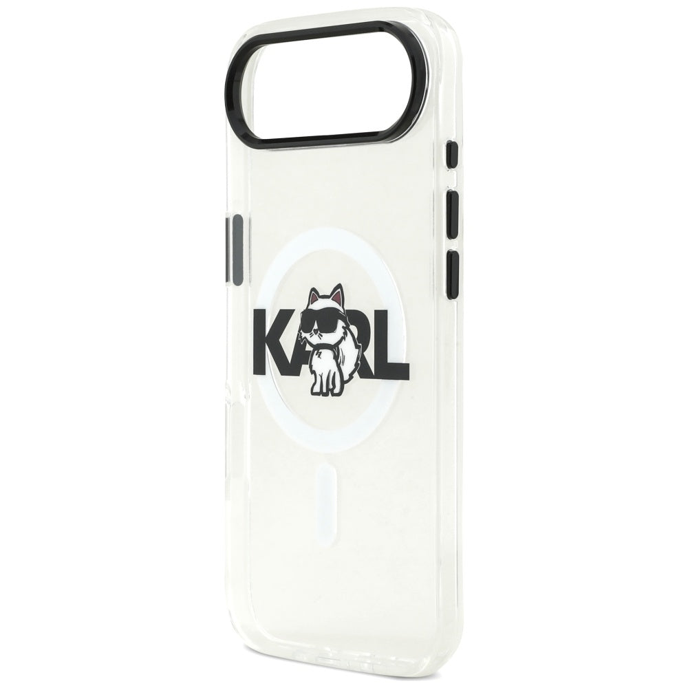 Etui MagSafe dla Apple iPhone 17 Air, Karl Lagerfeld, IML Sketch Logo Choupette, Przezroczyste