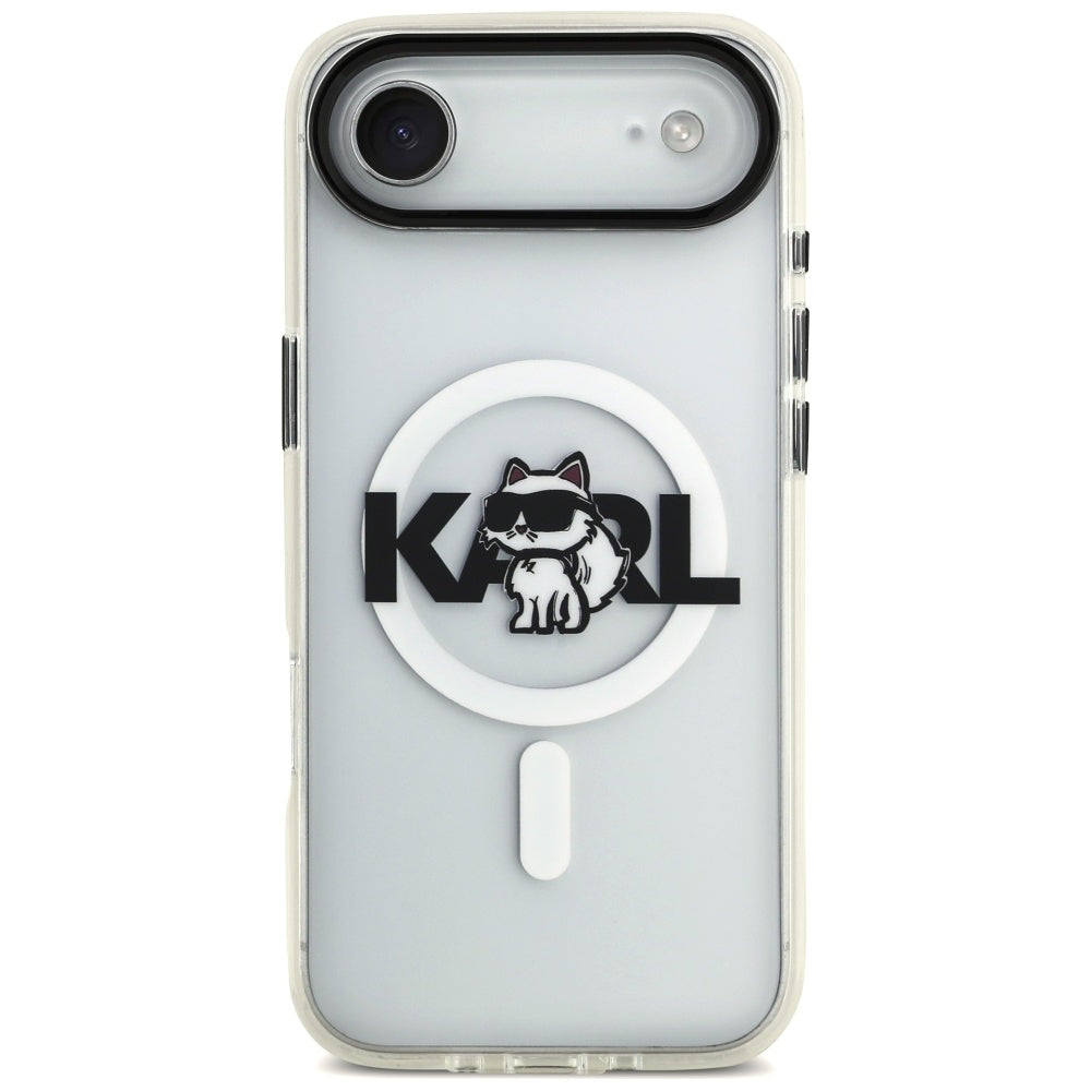 Etui MagSafe dla Apple iPhone 17 Air, Karl Lagerfeld, IML Sketch Logo Choupette, Przezroczyste