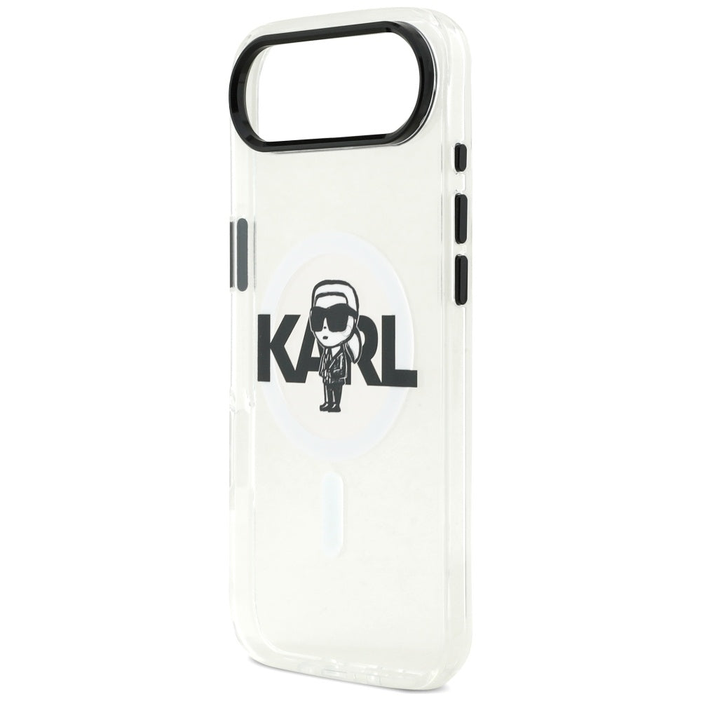 Etui MagSafe dla Apple iPhone 17 Air, Karl Lagerfeld, IML Sketch Logo Karl, Przezroczyste
