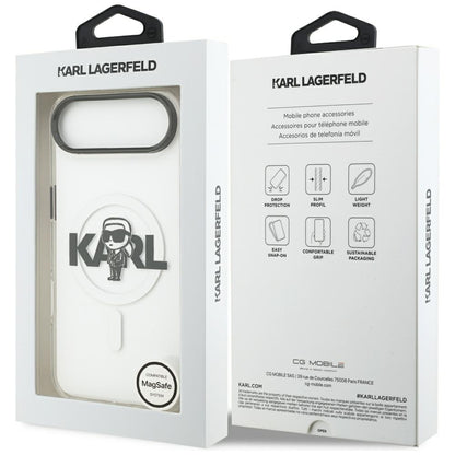 Etui MagSafe dla Apple iPhone 17 Air, Karl Lagerfeld, IML Sketch Logo Karl, Przezroczyste