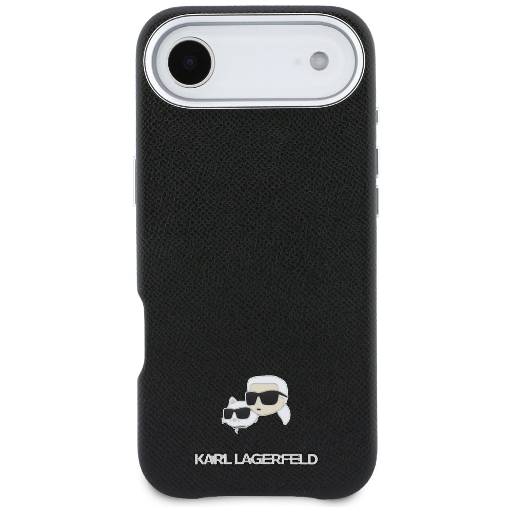MagSafe Case for Apple iPhone 17 Air, Karl Lagerfeld, Karl & Choupette Head's Pin, Black