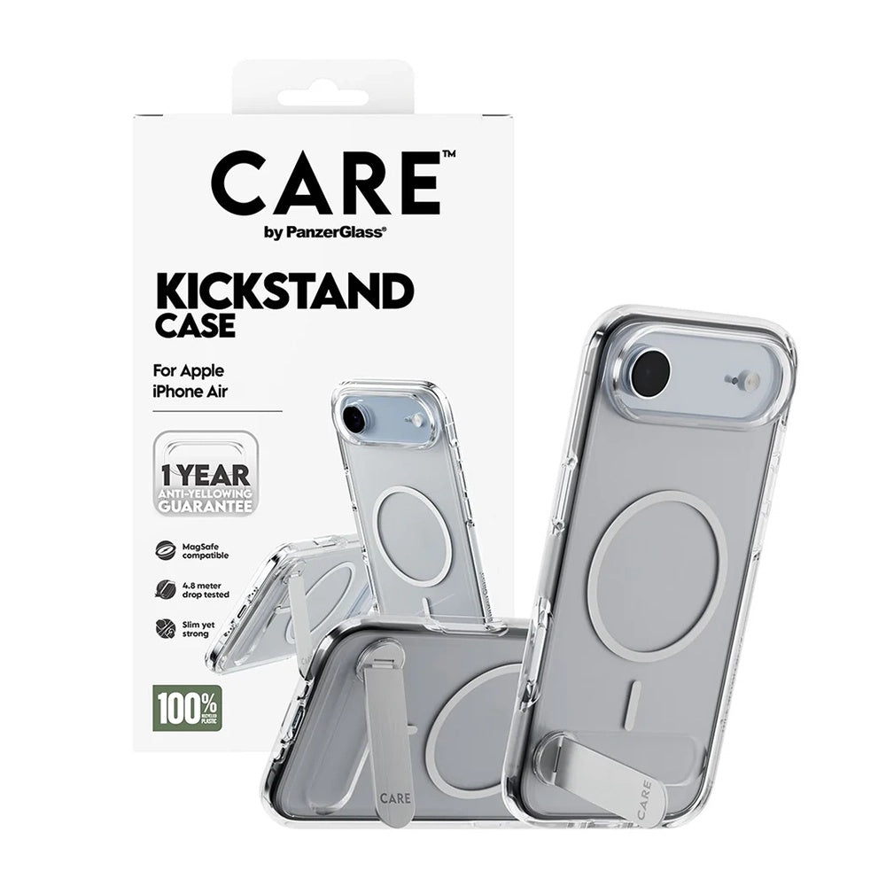 Etui MagSafe dla Apple iPhone 17 Air, PanzerGlass, z funkcją podstawki, Przezroczyste