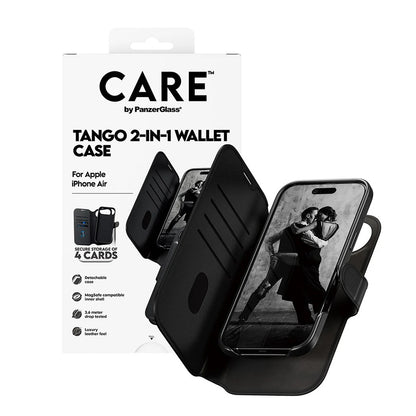 Etui MagSafe dla Apple iPhone 17 Air, PanzerGlass, Care Feature Tango Two-in-One, Czarne