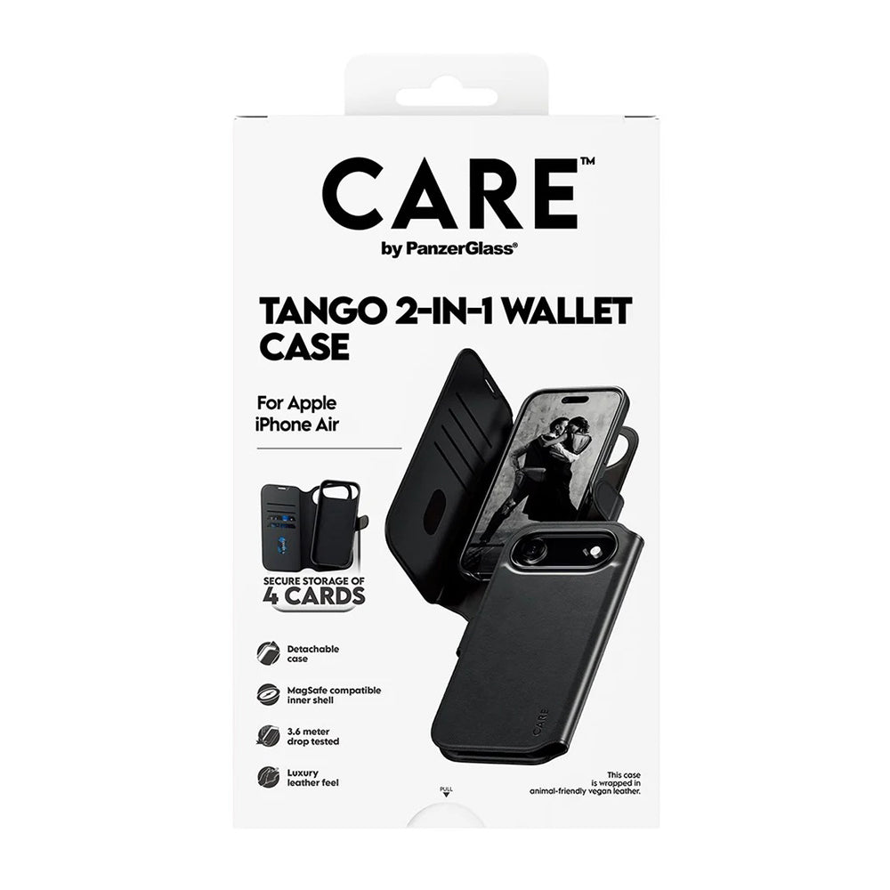 Etui MagSafe dla Apple iPhone 17 Air, PanzerGlass, Care Feature Tango Two-in-One, Czarne