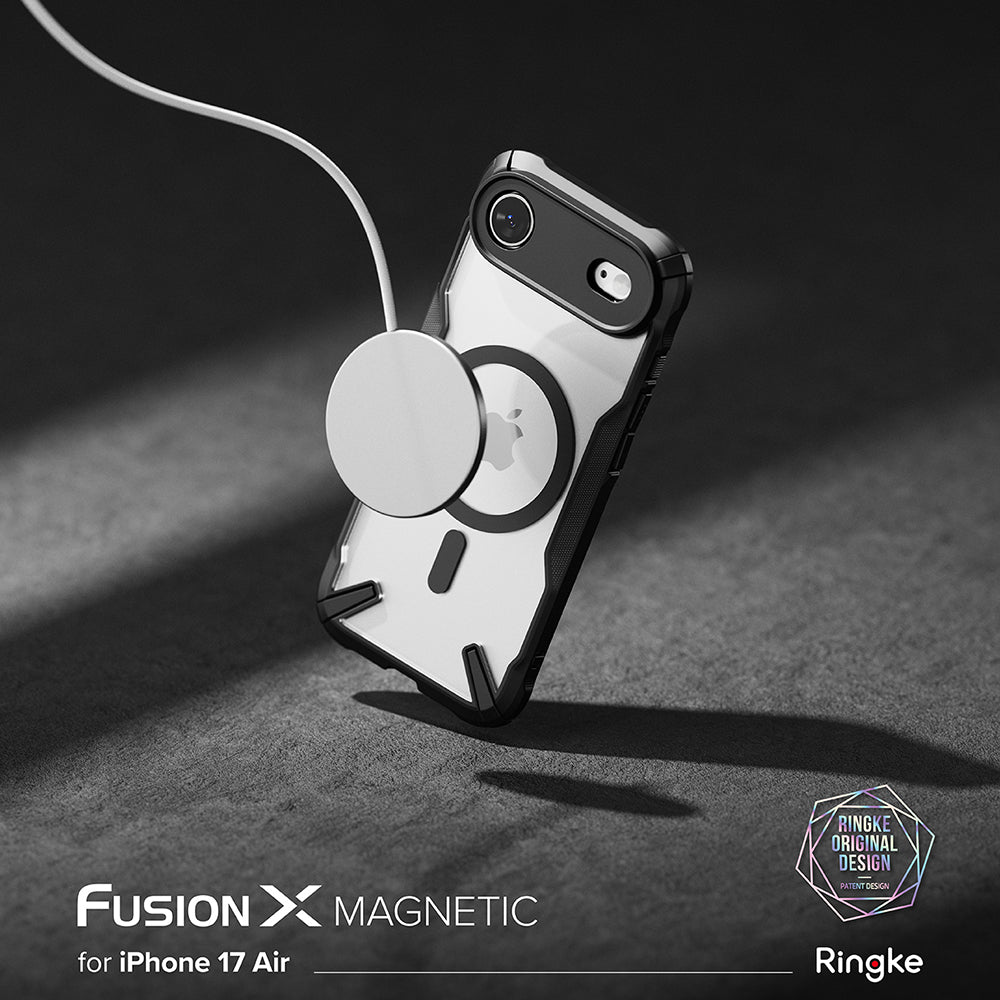Etui MagSafe dla Apple iPhone 17 Air, Ringke, Fusion X, Czarne
