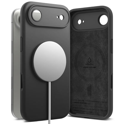 Etui MagSafe dla Apple iPhone 17 Air, Ringke, Silikonowe, Czarne
