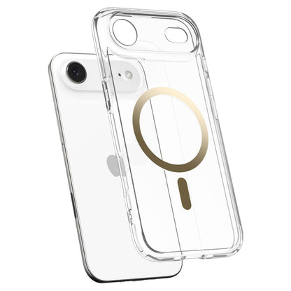Etui MagSafe dla Apple iPhone 17 Air, Spigen, Ultra Hybrid, Złote Przezroczyste