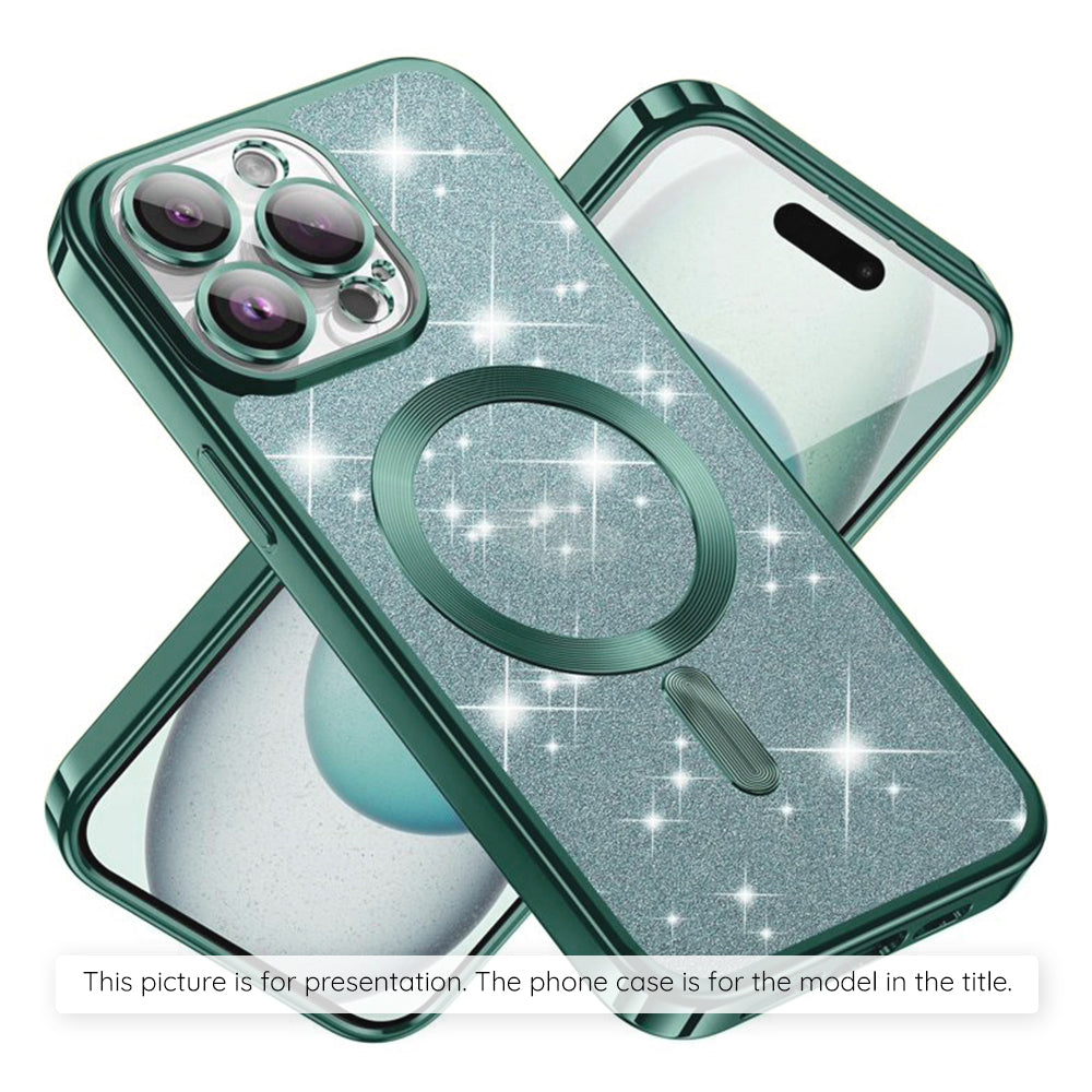 Etui MagSafe dla Apple iPhone 17 Air, Techsuit, Luxury Glitter, Jasnozielony