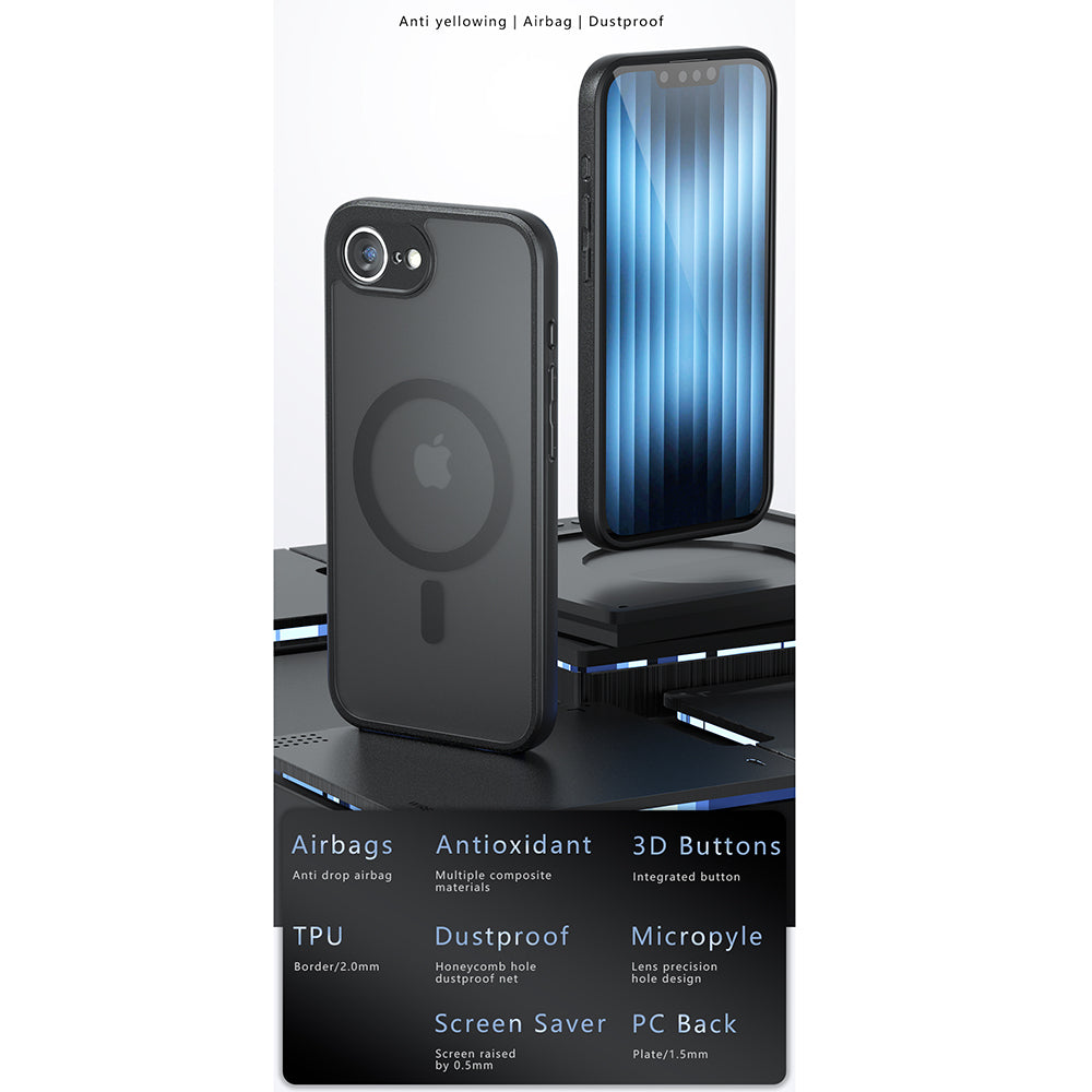 Etui MagSafe dla Apple iPhone 17 Air, Techsuit, PureFrost, Czarne