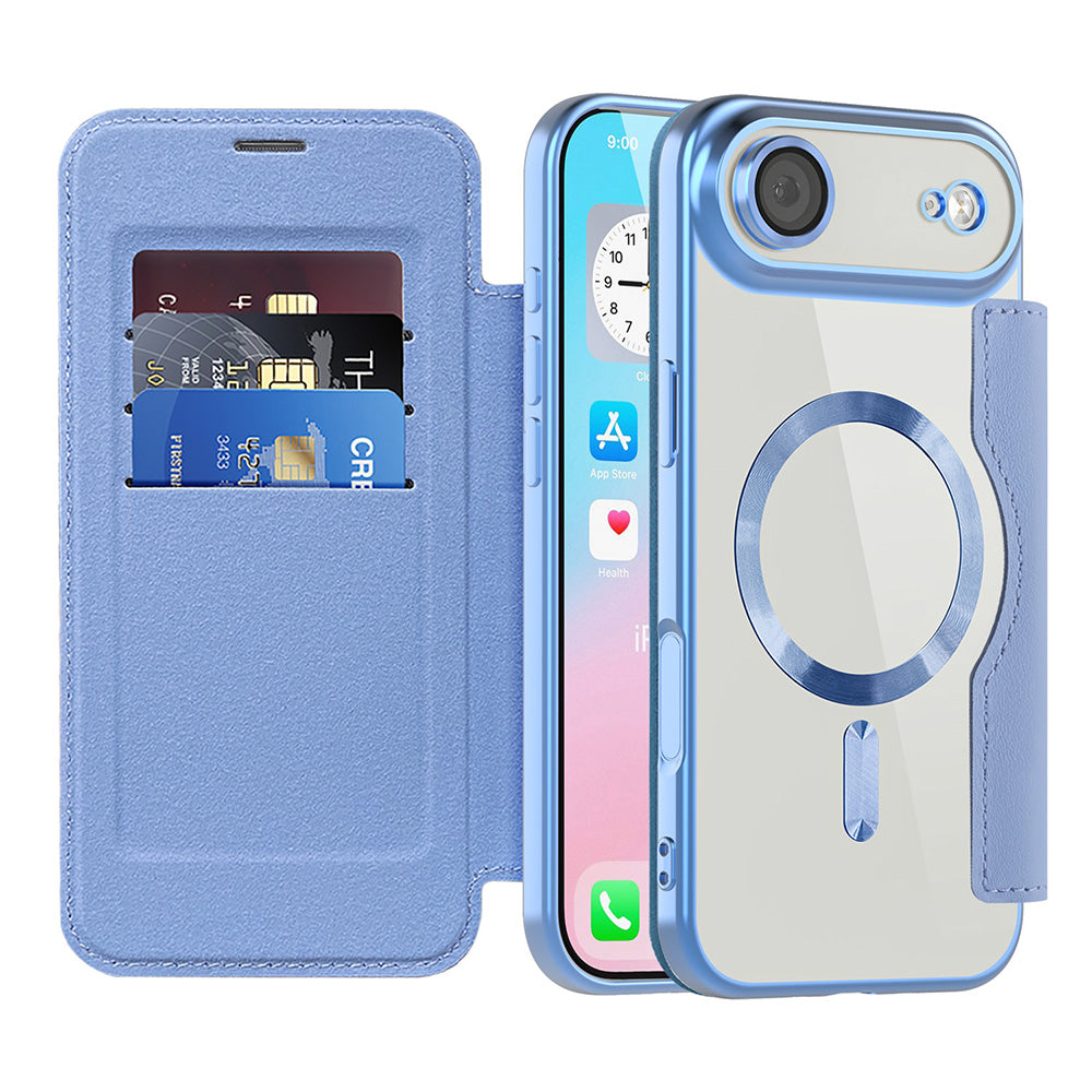Etui MagSafe dla Apple iPhone 17 Air, Techsuit, SmartMag Book, Bleu