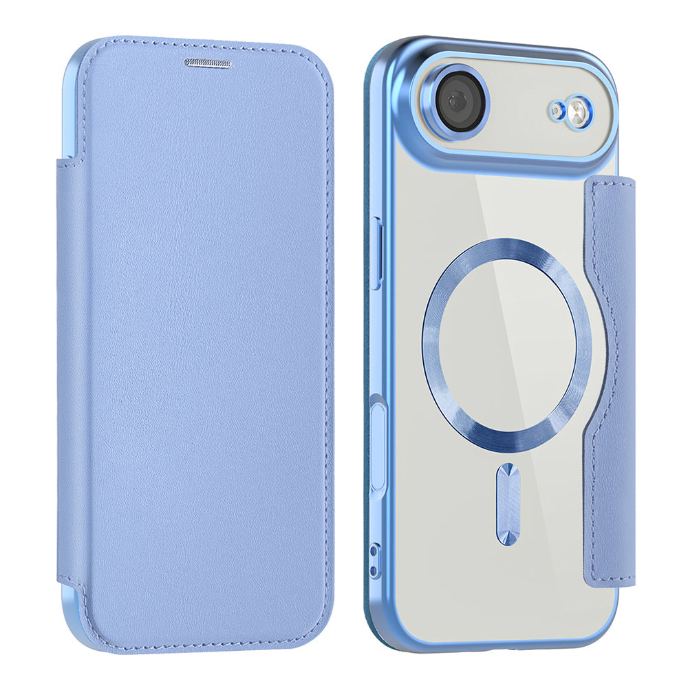 Etui MagSafe dla Apple iPhone 17 Air, Techsuit, SmartMag Book, Bleu