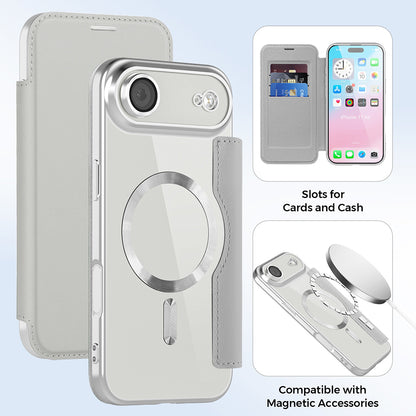 Etui MagSafe dla Apple iPhone 17 Air, Techsuit, SmartMag Book, Szary