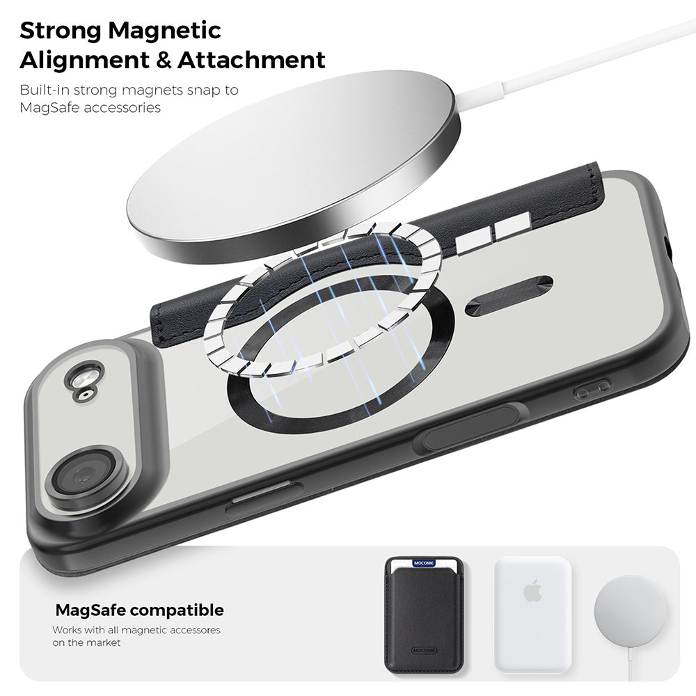 Etui MagSafe dla Apple iPhone 17 Air, Techsuit, SmartMag Book, Szary