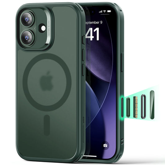 Etui MagSafe dla Apple iPhone 17, ESR, Classic Hybrid, Satynowa Zieloność