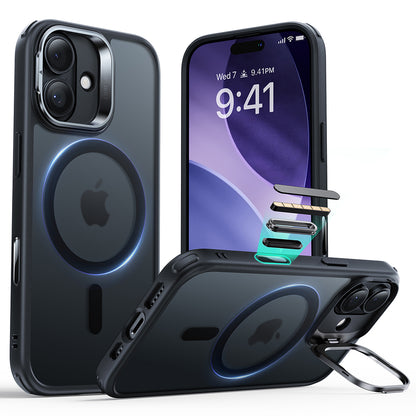 Etui MagSafe dla Apple iPhone 17, ESR, Classic Hybrid Kickstand, Satynowe Czarne