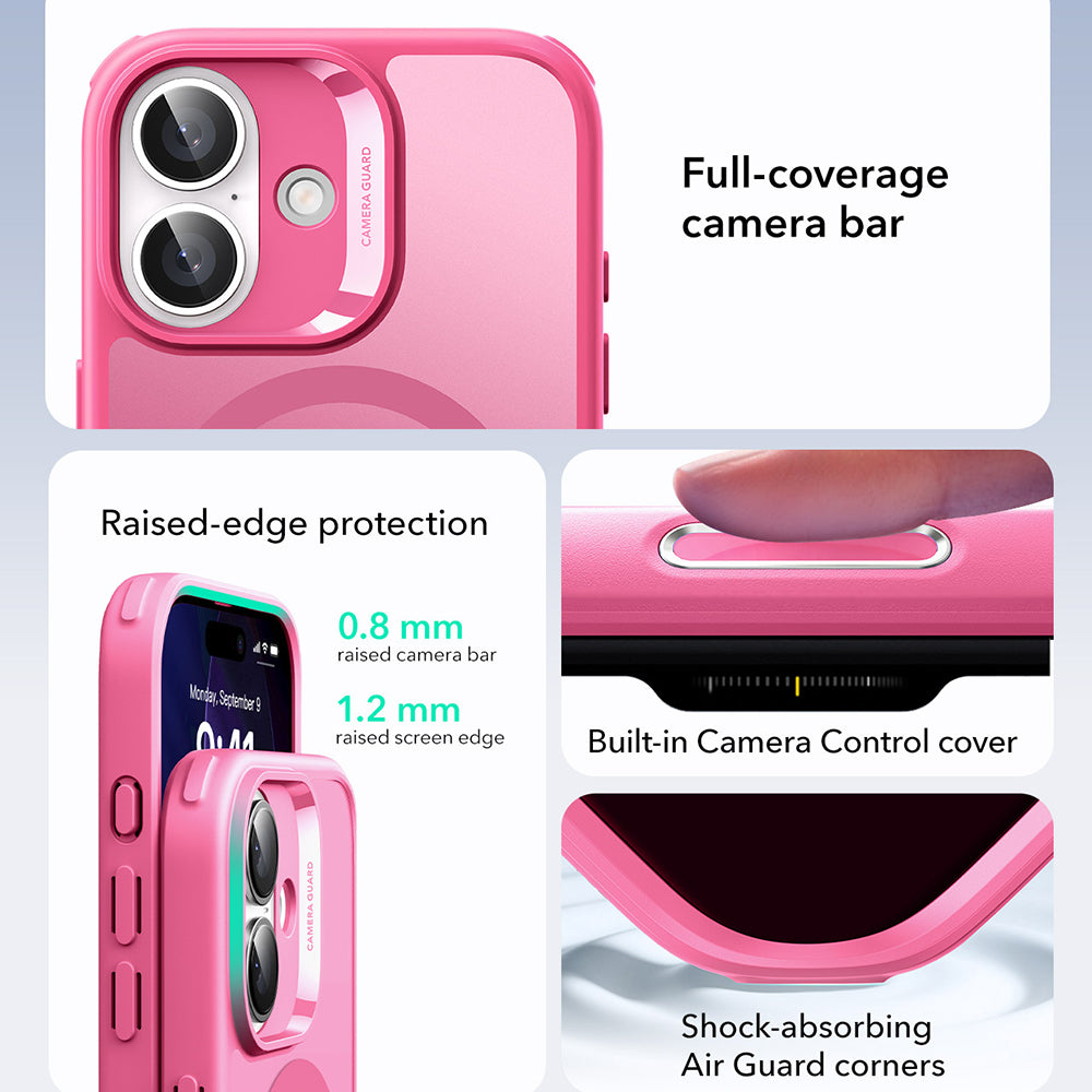 Etui MagSafe dla Apple iPhone 17, ESR, Classic Hybrid, Satynowy Róż