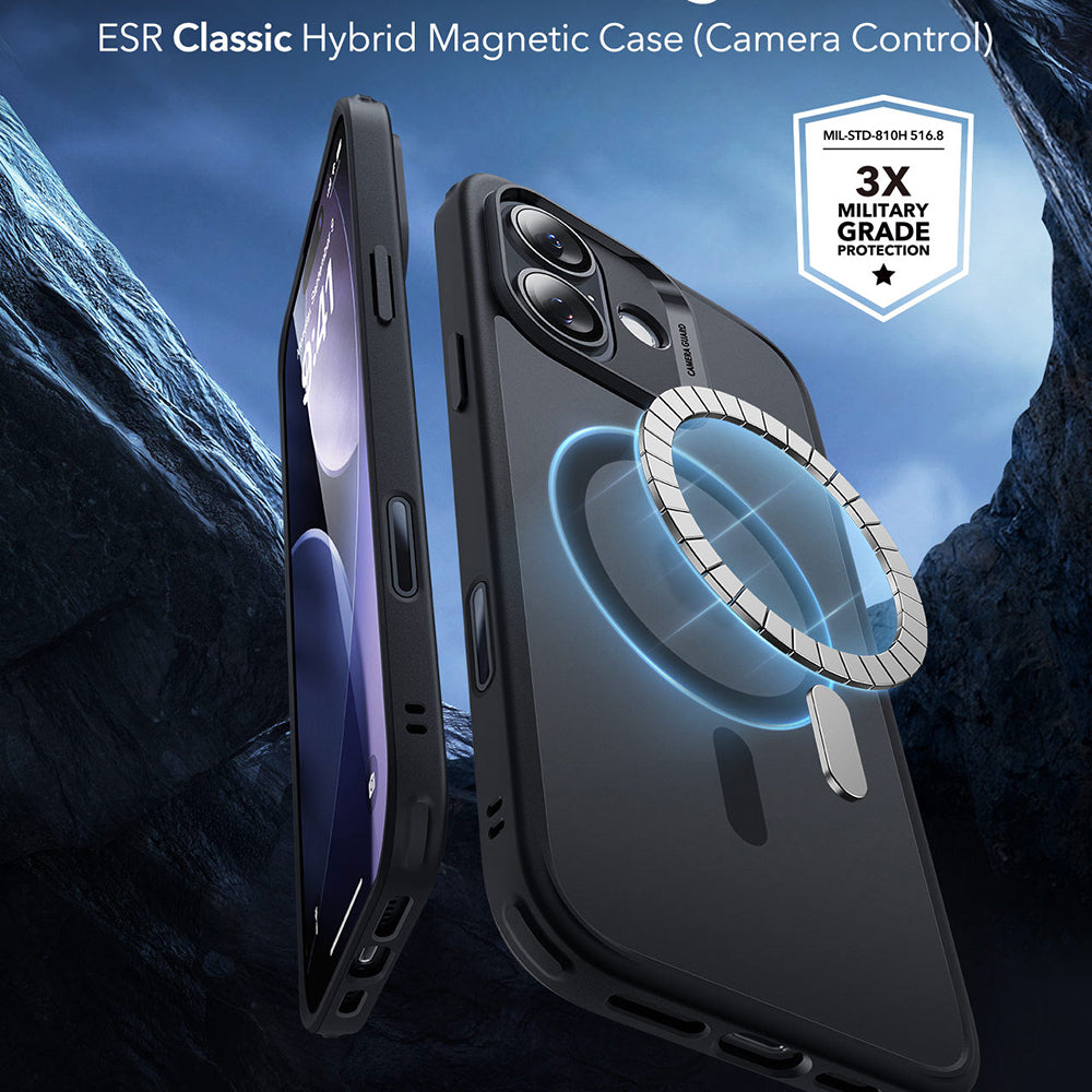 Etui MagSafe dla Apple iPhone 17, ESR, Classic Hybrid, Satynowa Czarność
