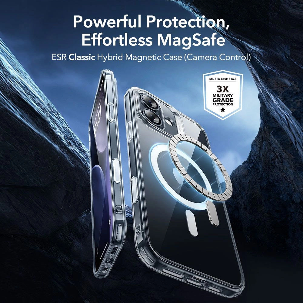 MagSafe Case for Apple iPhone 17, ESR, Classic Hybrid with Screen Protector, Transparent