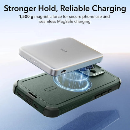 Etui MagSafe dla Apple iPhone 17, ESR, Cyber, Zielony