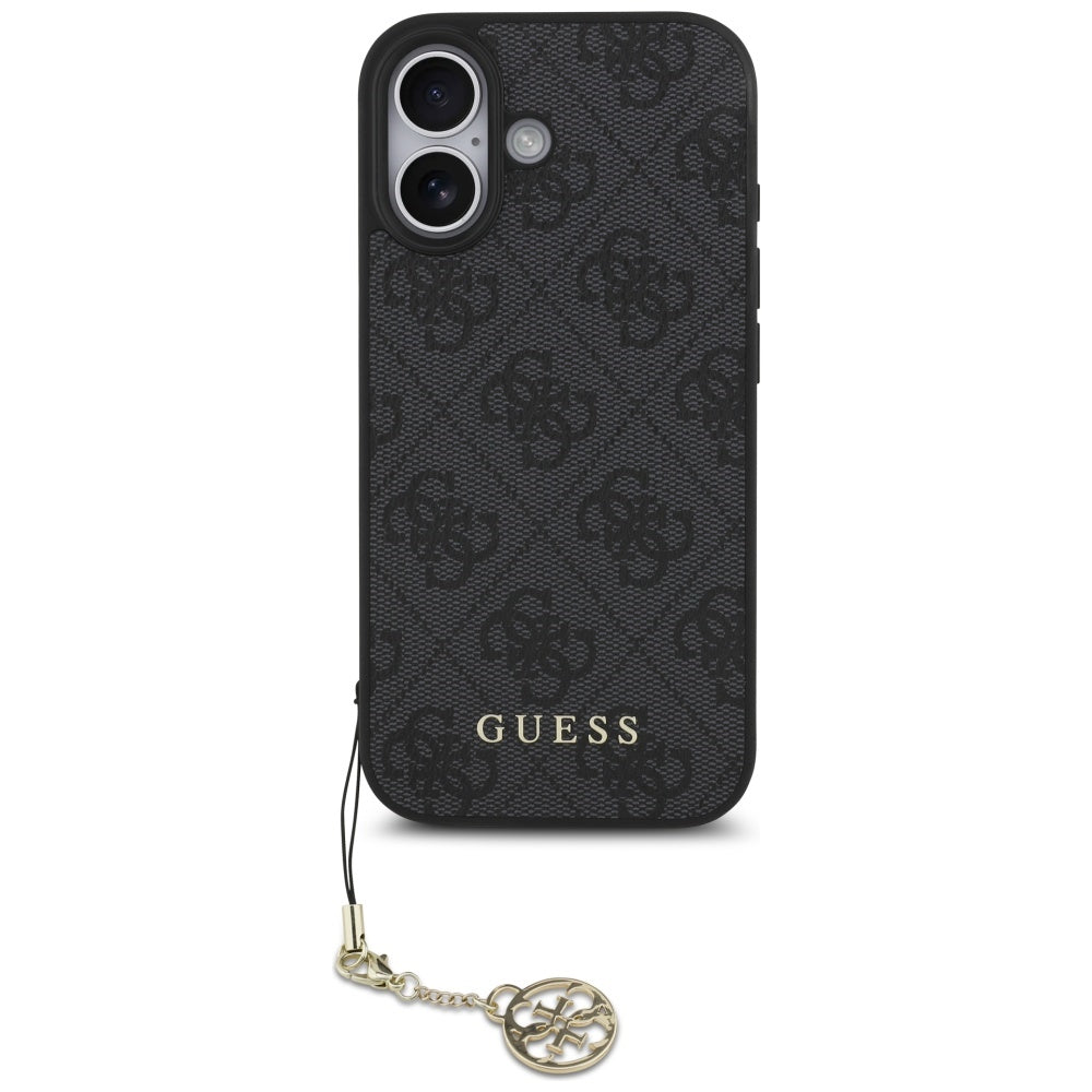 Etui MagSafe dla Apple iPhone 17, Guess, 4G Charm Cradle, Czarne