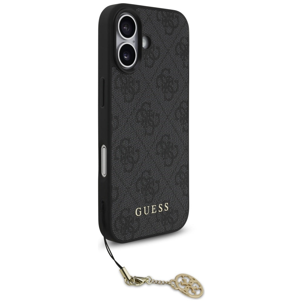 Etui MagSafe dla Apple iPhone 17, Guess, 4G Charm Cradle, Czarne