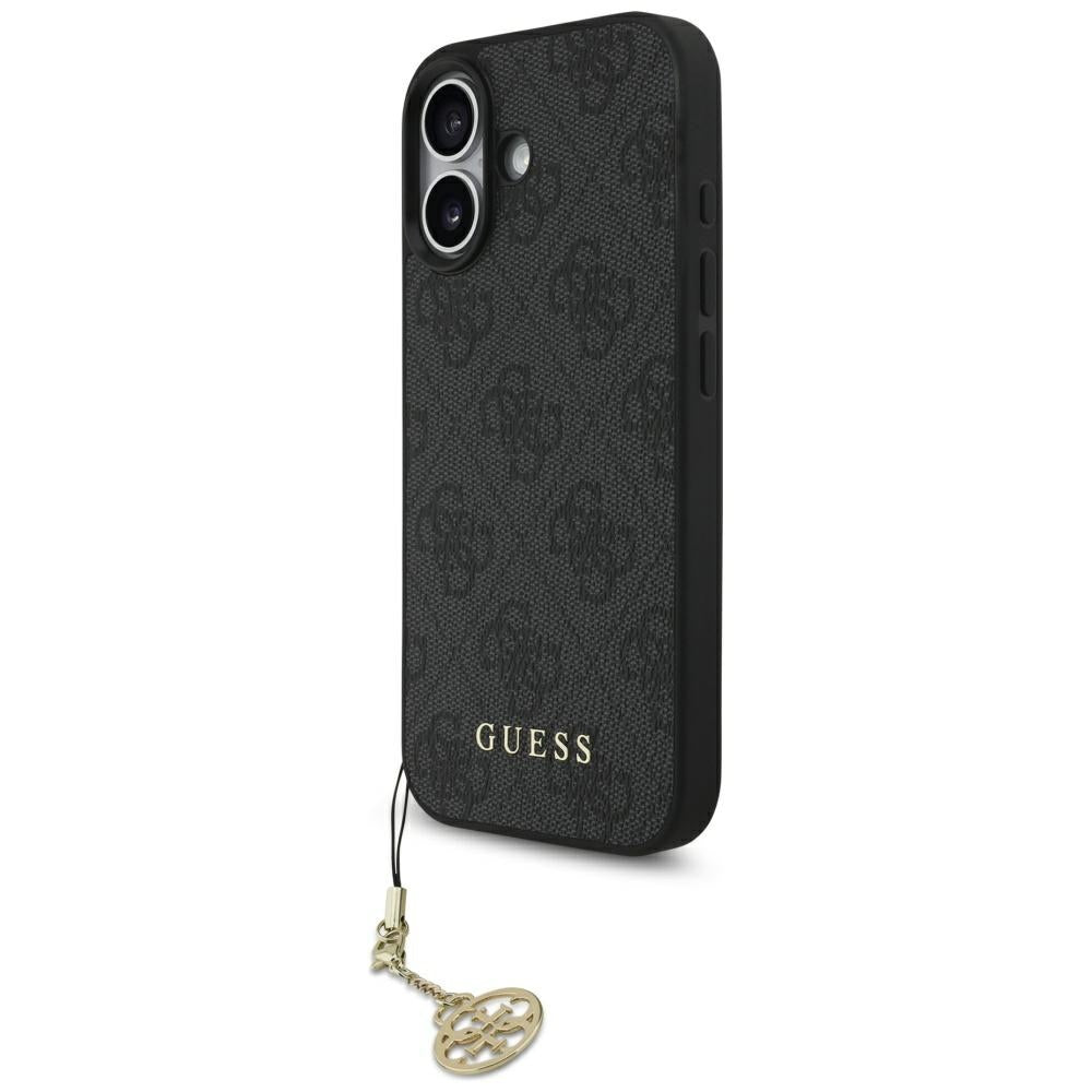 Etui MagSafe dla Apple iPhone 17, Guess, 4G Charm Cradle, Czarne