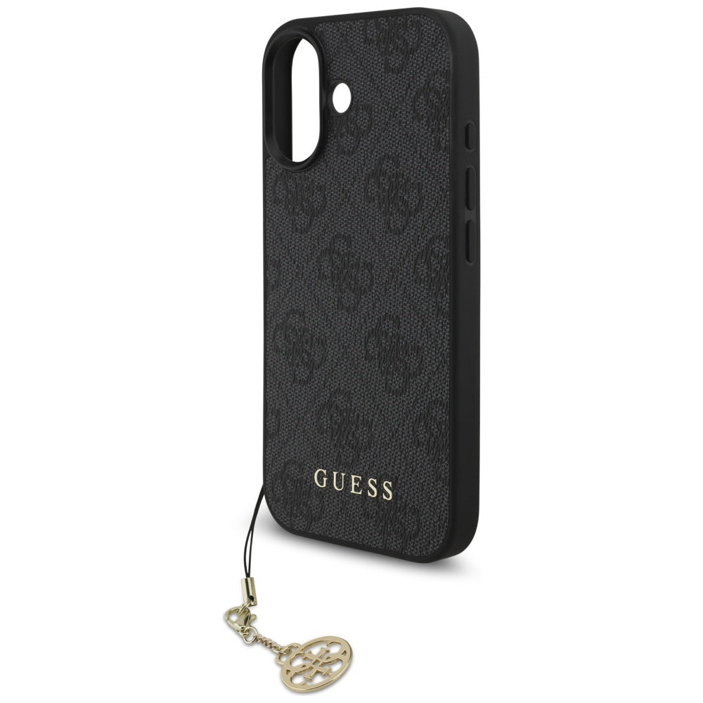 Etui MagSafe dla Apple iPhone 17, Guess, 4G Charm Cradle, Czarne
