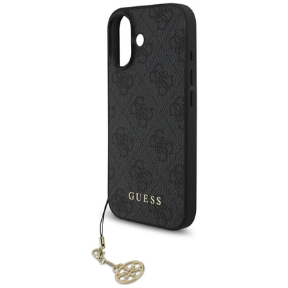 Etui MagSafe dla Apple iPhone 17, Guess, 4G Charm Cradle, Czarne