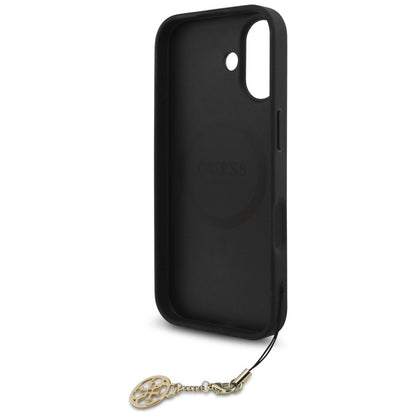 Etui MagSafe dla Apple iPhone 17, Guess, 4G Charm Cradle, Czarne
