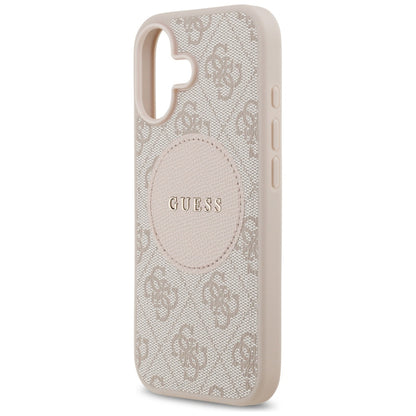 Etui MagSafe dla Apple iPhone 17, Guess, 4G Circle Classic Logo, Różowy
