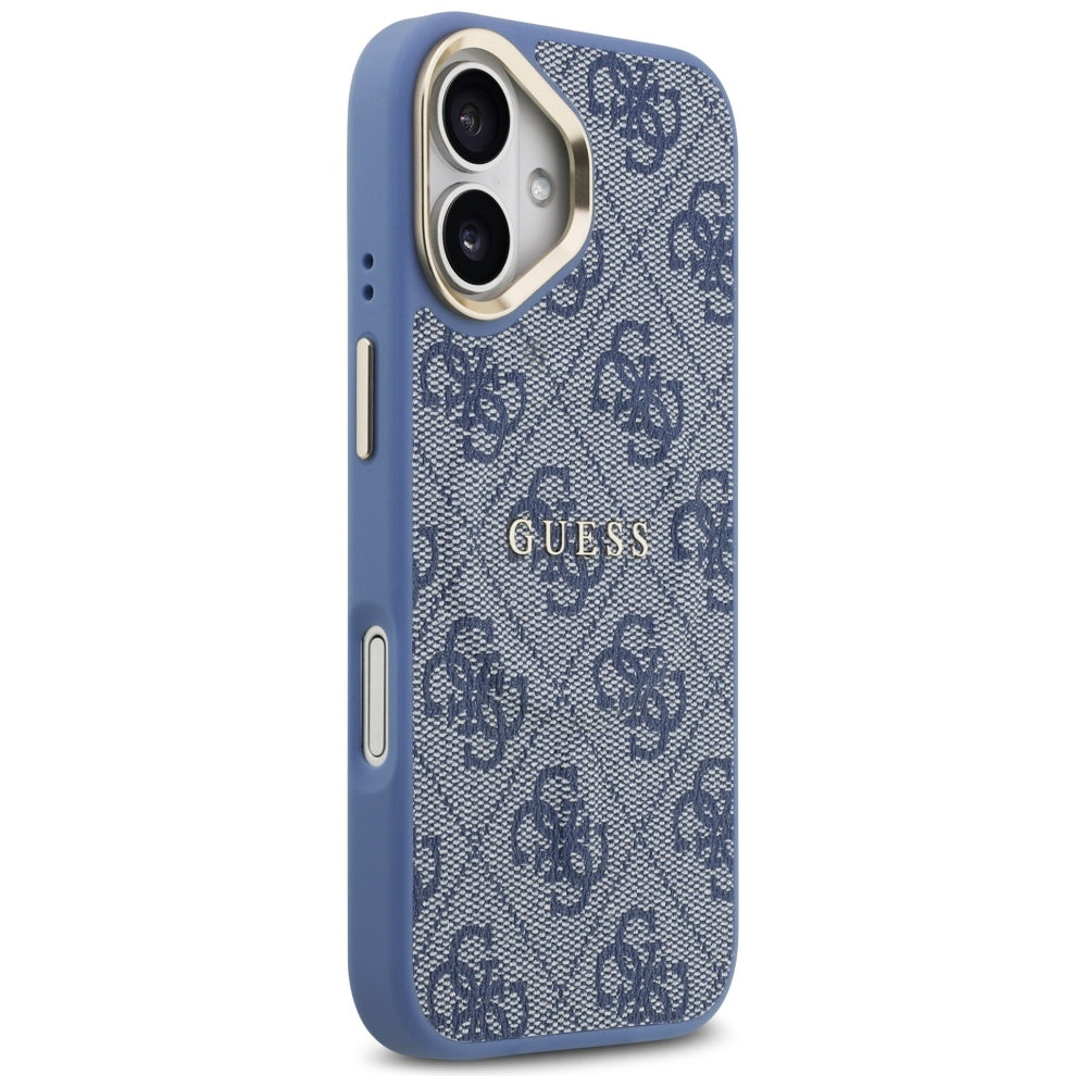 Etui MagSafe dla Apple iPhone 17, Guess, 4G Classic, Niebieskie