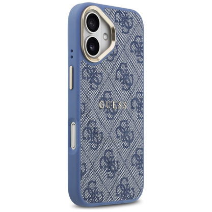 Etui MagSafe dla Apple iPhone 17, Guess, 4G Classic, Niebieskie