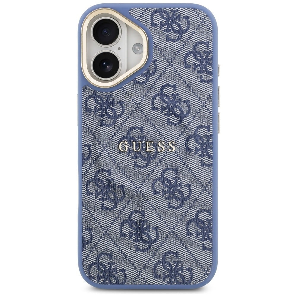 Etui MagSafe dla Apple iPhone 17, Guess, 4G Classic, Niebieskie