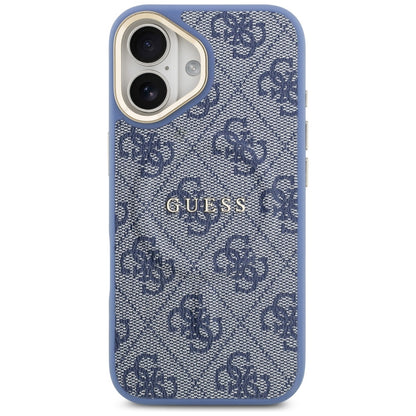 Etui MagSafe dla Apple iPhone 17, Guess, 4G Classic, Niebieskie