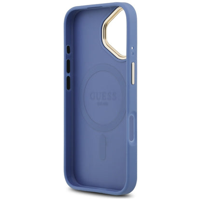 Etui MagSafe dla Apple iPhone 17, Guess, 4G Classic, Niebieskie